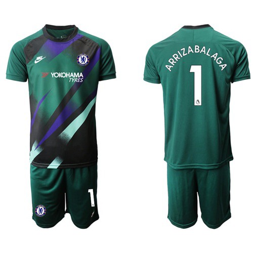 Chelsea #1 Arrizabalaga Green Goalkeeper Soccer Club Jersey Chelsea #1 Arrizabalaga Green Goalkeeper Soccer Club Jersey