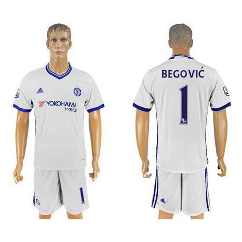 Chelsea #1 Begovic White Soccer Club Jersey Chelsea #1 Begovic White Soccer Club Jersey