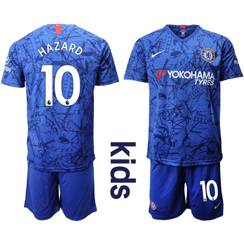 Chelsea #10 Hazard Blue Home Kid Soccer Club Jersey Chelsea #10 Hazard Blue Home Kid Soccer Club Jersey