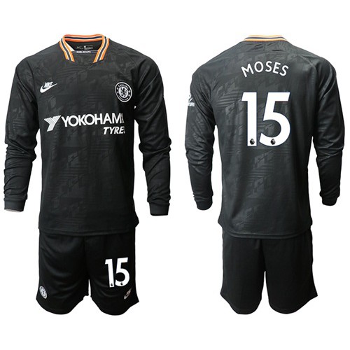 Chelsea #15 Moses Third Long Sleeves Soccer Club Jersey Chelsea #15 Moses Third Long Sleeves Soccer Club Jersey
