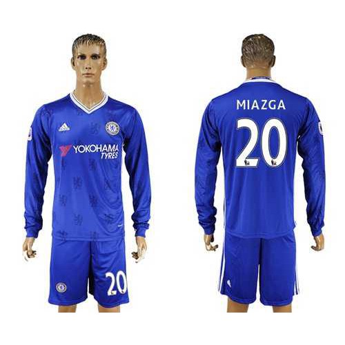 Chelsea #20 Miazga Home Long Sleeves Soccer Club Jersey Chelsea #20 Miazga Home Long Sleeves Soccer Club Jersey