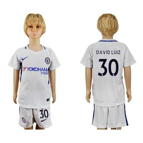 Chelsea #30 David Luiz Away Kid Soccer Club Jersey Chelsea #30 David Luiz Away Kid Soccer Club Jersey