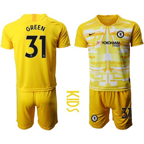 Chelsea #31 Green Yellow Goalkeeper Kid Soccer Club Jersey Chelsea #31 Green Yellow Goalkeeper Kid Soccer Club Jersey
