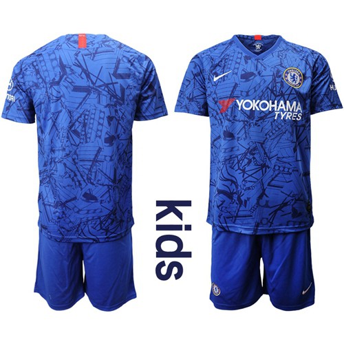 Chelsea Blank Blue Home Kid Soccer Club Jersey Chelsea Blank Blue Home Kid Soccer Club Jersey