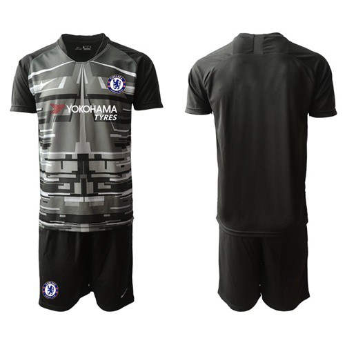 Chelsea Blank Black Goalkeeper Soccer Club Jersey Chelsea Blank Black Goalkeeper Soccer Club Jersey