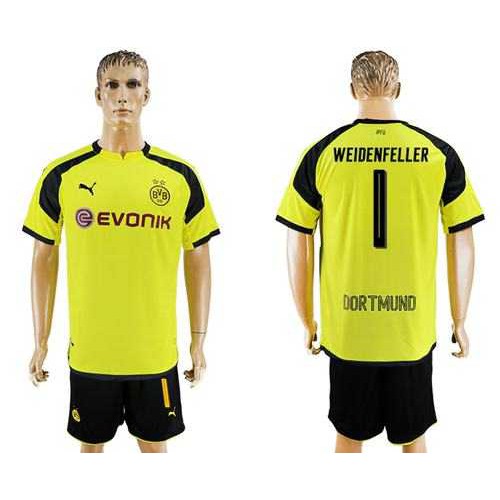 Dortmund #1 Weidenfeller European Away Soccer Club Jersey Dortmund #1 Weidenfeller European Away Soccer Club Jersey