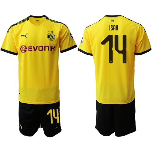 Dortmund #14 Isak Home Soccer Club Jersey Dortmund #14 Isak Home Soccer Club Jersey