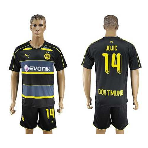 Dortmund #14 Jojic Away Soccer Club Jersey Dortmund #14 Jojic Away Soccer Club Jersey