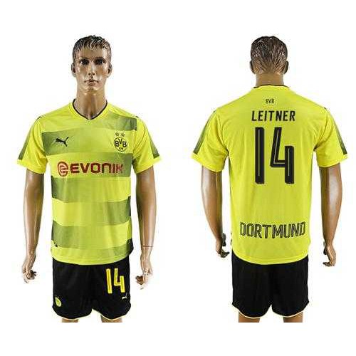 Dortmund #14 Leitner Home Soccer Club Jersey Dortmund #14 Leitner Home Soccer Club Jersey