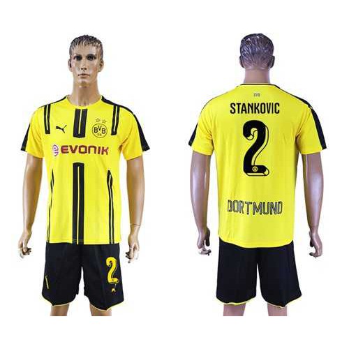 Dortmund #2 Stankovic Home Soccer Club Jersey Dortmund #2 Stankovic Home Soccer Club Jersey