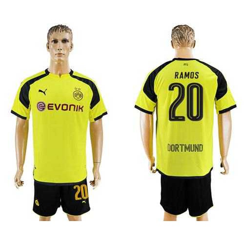 Dortmund #20 Ramos European Away Soccer Club Jersey Dortmund #20 Ramos European Away Soccer Club Jersey