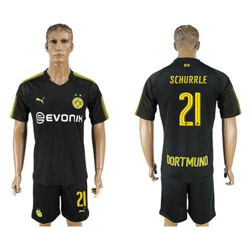 Dortmund #21 Schurrle Away Soccer Club Jersey Dortmund #21 Schurrle Away Soccer Club Jersey