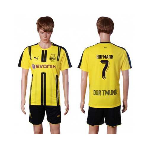 Dortmund #7 Hofmann Home Soccer Club Jersey Dortmund #7 Hofmann Home Soccer Club Jersey