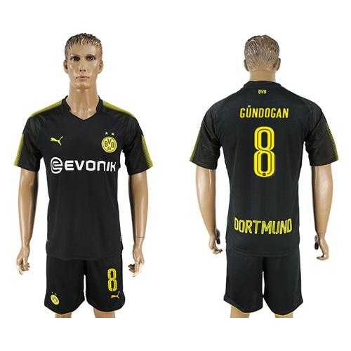 Dortmund #8 Gundogan Away Soccer Club Jersey Dortmund #8 Gundogan Away Soccer Club Jersey