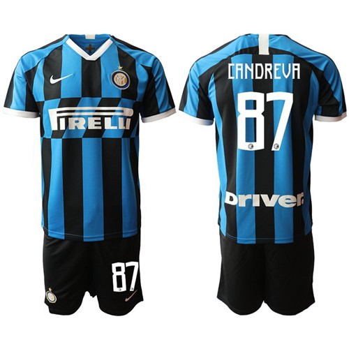Inter Milan #87 Candreva Home Soccer Club Jersey Inter Milan #87 Candreva Home Soccer Club Jersey