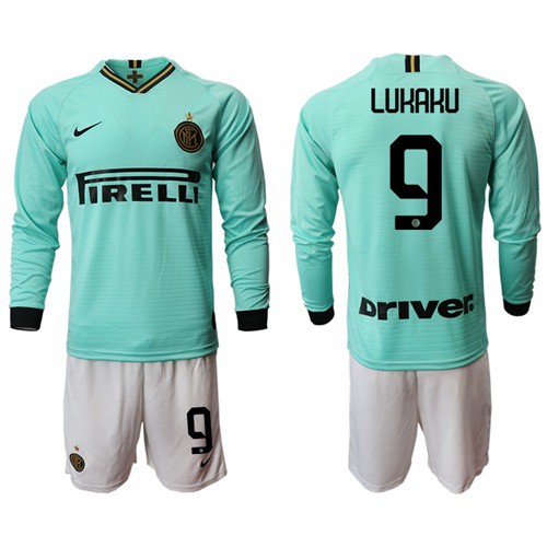 Inter Milan #9 Lukaku Away Long Sleeves Soccer Club Jersey Inter Milan #9 Lukaku Away Long Sleeves Soccer Club Jersey
