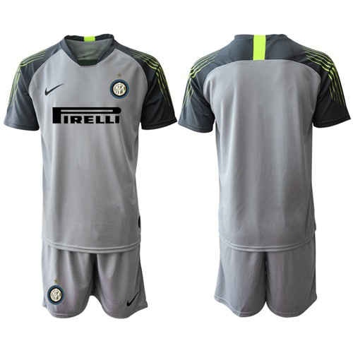 Inter Milan Blank Grey Goalkeeper Soccer Club Jersey Inter Milan Blank Grey Goalkeeper Soccer Club Jersey