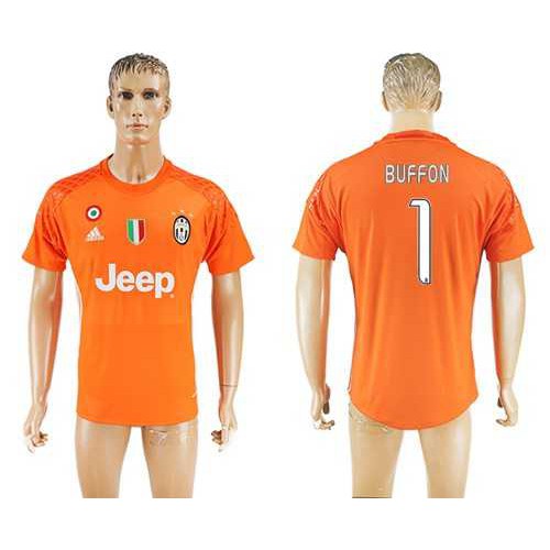 Juventus #1 Buffon Orange Goalkeeper Soccer Club Jersey Juventus #1 Buffon Orange Goalkeeper Soccer Club Jersey