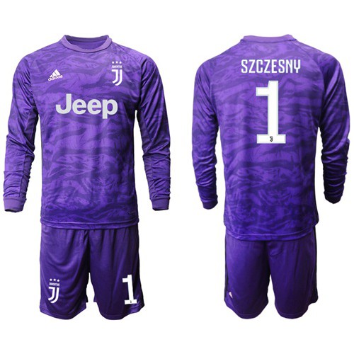 Juventus #1 Szczesny Purple Goalkeeper Long Sleeves Soccer Club Jersey Juventus #1 Szczesny Purple Goalkeeper Long Sleeves Soccer Club Jersey