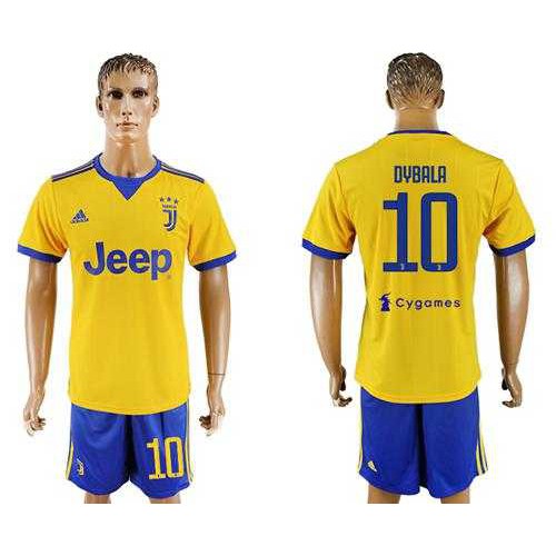Juventus #10 Dybala Yellow Soccer Club Jersey Juventus #10 Dybala Yellow Soccer Club Jersey