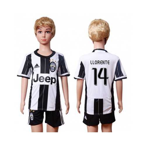 Juventus #14 LLORENTE Home Kid Soccer Club Jersey Juventus #14 LLORENTE Home Kid Soccer Club Jersey