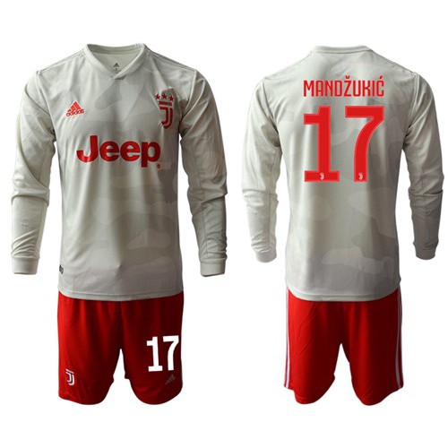 Juventus #17 Mandzukic Away Long Sleeves Soccer Club Jersey Juventus #17 Mandzukic Away Long Sleeves Soccer Club Jersey