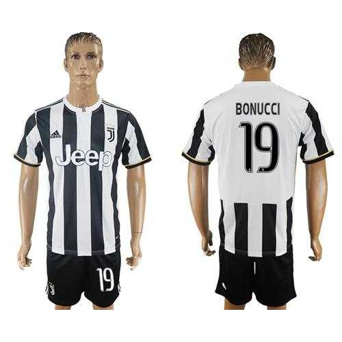 Juventus #19 Bonucci Home Soccer Club Jersey Juventus #19 Bonucci Home Soccer Club Jersey