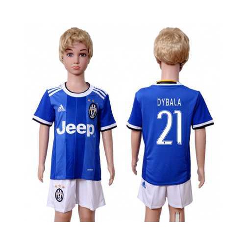 Juventus #21 Dybala Away Kid Soccer Club Jersey Juventus #21 Dybala Away Kid Soccer Club Jersey