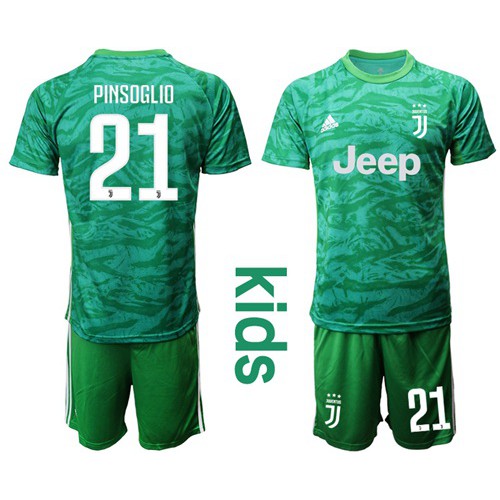 Juventus #21 Pinsoglio Green Goalkeeper Kid Soccer Club Jersey Juventus #21 Pinsoglio Green Goalkeeper Kid Soccer Club Jersey