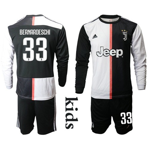 Juventus #33 Bernardeschi Home Long Sleeves Kid Soccer Club Jersey Juventus #33 Bernardeschi Home Long Sleeves Kid Soccer Club Jersey
