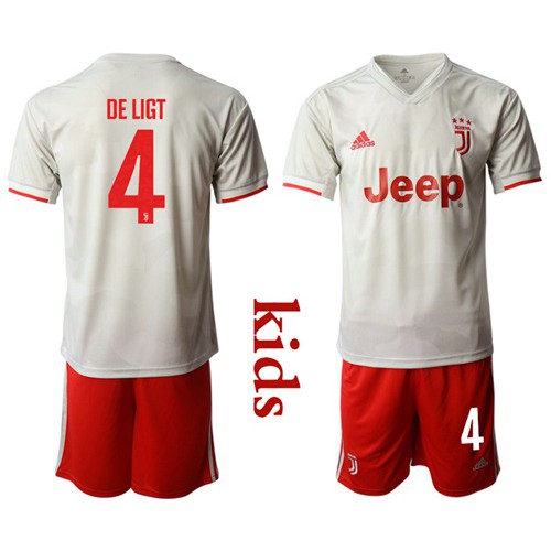 Juventus #4 De Ligt Away Kid Soccer Club Jersey Juventus #4 De Ligt Away Kid Soccer Club Jersey