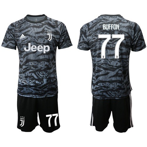 Juventus #77 Buffon Black Goalkeeper Soccer Club Jersey Juventus #77 Buffon Black Goalkeeper Soccer Club Jersey