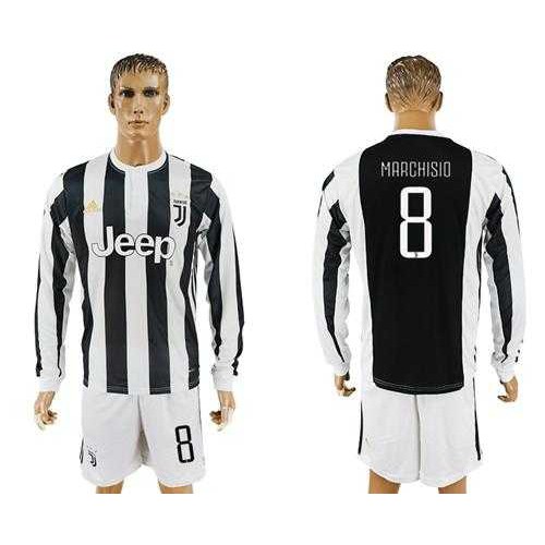 Juventus #8 Marchisio Home Long Sleeves Soccer Club Jersey Juventus #8 Marchisio Home Long Sleeves Soccer Club Jersey