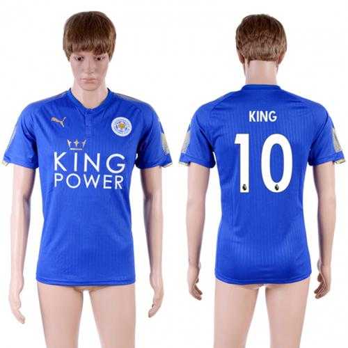 Leicester City #10 King Home Soccer Country Jersey Leicester City #10 King Home Soccer Country Jersey