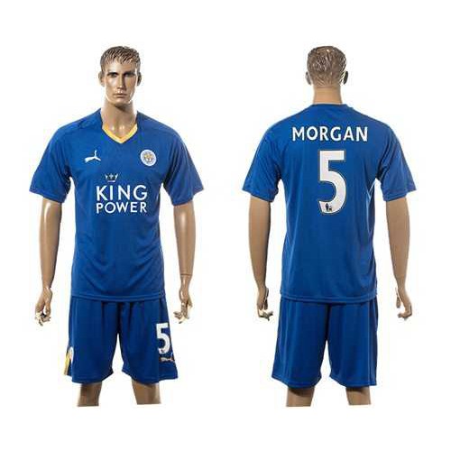 Leicester City #5 Morgan Home Soccer Club Jersey Leicester City #5 Morgan Home Soccer Club Jersey