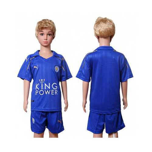 Leicester City Blank Home Kid Soccer Club Jersey Leicester City Blank Home Kid Soccer Club Jersey