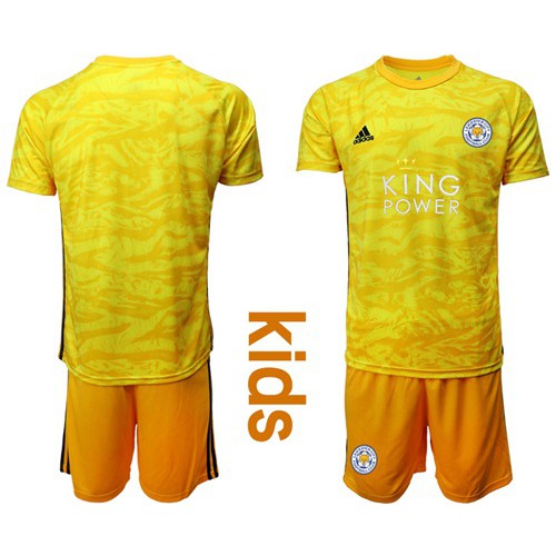 Leicester City Blank Yellow Goalkeeper Kid Soccer Club Jersey Leicester City Blank Yellow Goalkeeper Kid Soccer Club Jersey