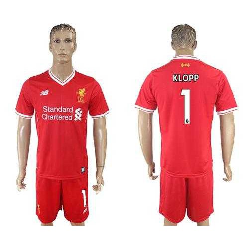 Liverpool #1 Klopp Red Home Soccer Club Jersey Liverpool #1 Klopp Red Home Soccer Club Jersey
