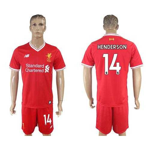 Liverpool #14 Henderson Red Home Soccer Club Jersey Liverpool #14 Henderson Red Home Soccer Club Jersey
