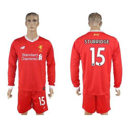 Liverpool #15 Sturridge Home Long Sleeves Soccer Club Jersey Liverpool #15 Sturridge Home Long Sleeves Soccer Club Jersey