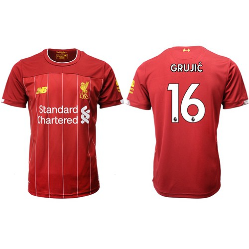 Liverpool #16 Grujic Red Home Soccer Club Jersey Liverpool #16 Grujic Red Home Soccer Club Jersey