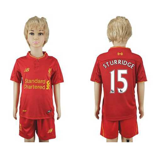 Liverpool #15 Sturridge Red Home Kid Soccer Club Jersey Liverpool #15 Sturridge Red Home Kid Soccer Club Jersey