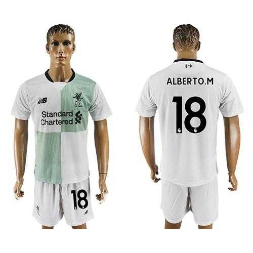 Liverpool #18 Alberto.M Away Soccer Club Jersey Liverpool #18 Alberto.M Away Soccer Club Jersey