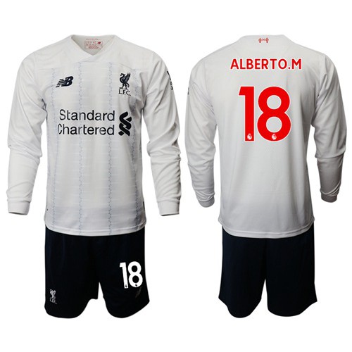 Liverpool #18 Alberto.M Away Long Sleeves Soccer Club Jersey Liverpool #18 Alberto.M Away Long Sleeves Soccer Club Jersey