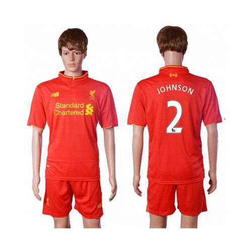 Liverpool #2 Johnson Red Home Soccer Club Jersey Liverpool #2 Johnson Red Home Soccer Club Jersey