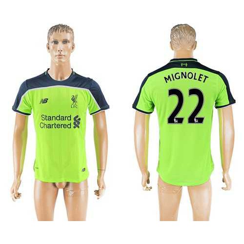 Liverpool #22 Mignolet Sec Away Soccer Club Jersey Liverpool #22 Mignolet Sec Away Soccer Club Jersey