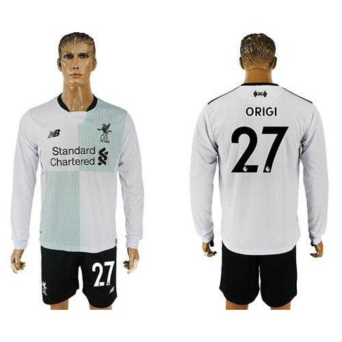 Liverpool #27 Origi Away Long Sleeves Soccer Club Jersey Liverpool #27 Origi Away Long Sleeves Soccer Club Jersey