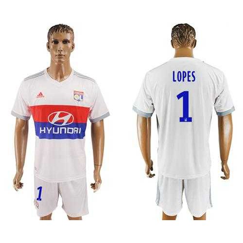 Lyon #1 Lopes Home Soccer Club Jersey Lyon #1 Lopes Home Soccer Club Jersey