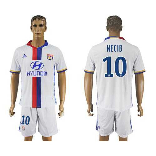 Lyon #10 Necib Home Soccer Club Jersey Lyon #10 Necib Home Soccer Club Jersey