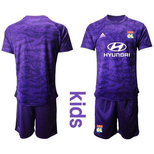 Lyon Blank Purple Goalkeeper Kid Soccer Club Jersey Lyon Blank Purple Goalkeeper Kid Soccer Club Jersey